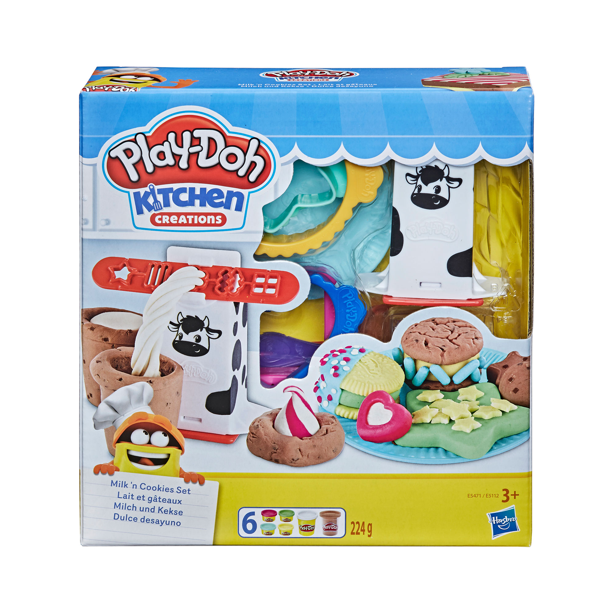 Набір для ліплення Play-Doh Kitchen Creations Milk'n Cookies Set, від 3 років, 19 деталей (E5112 /E5471)