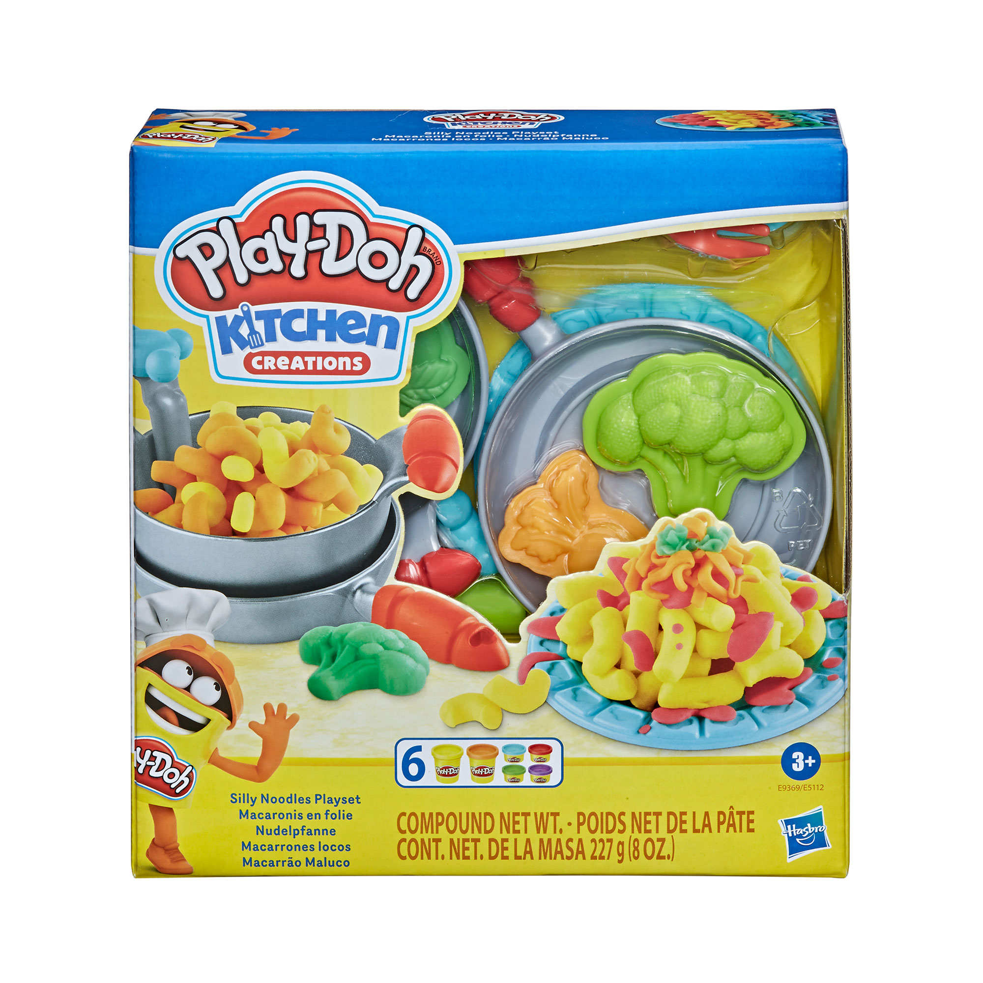 Набір для ліплення Play-Doh Kitchen Creations Silky Noodles Playset, від 3 років, 15 деталей (E5112 /E9369)